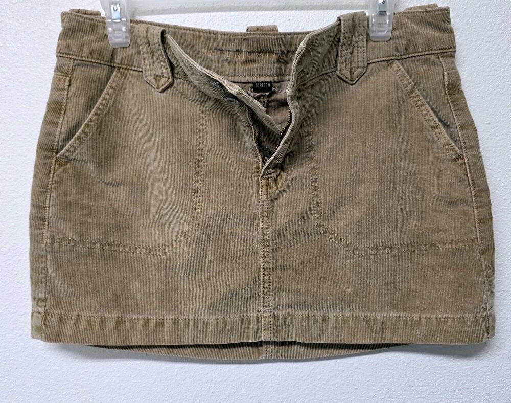 Classic and stylish brown corduroy mini skirt from American Eagle Outfitters 6
